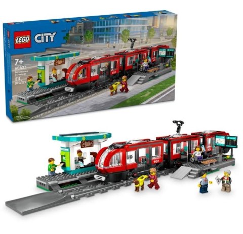 LEGO Klocki City 60423 Tramwaj miejski ze stacją