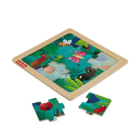 Fisher Price Puzzle drewniane, owady