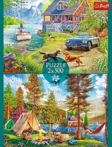 Trefl Puzzle 2x500 elementów Letni relaks