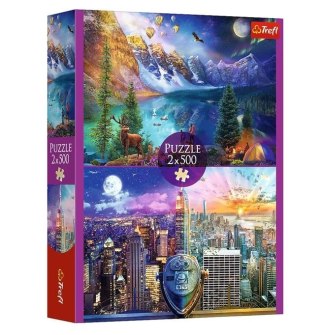 Trefl Puzzle 2x500 elementów Wycieczka po Ameryce