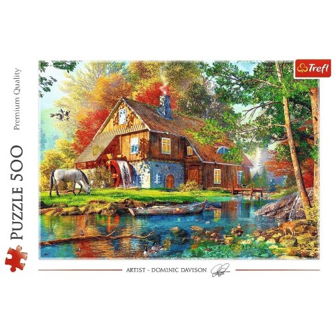 Trefl Puzzle 500 elementów Chatka nad rzeką