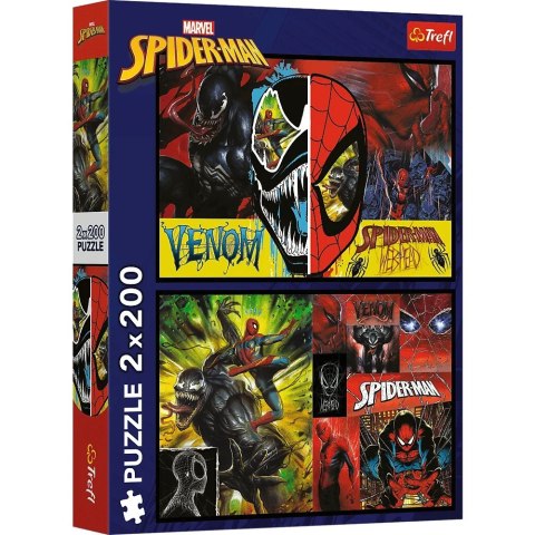 Trefl Puzzle 2x200 elementów Dzień i noc Spidermana