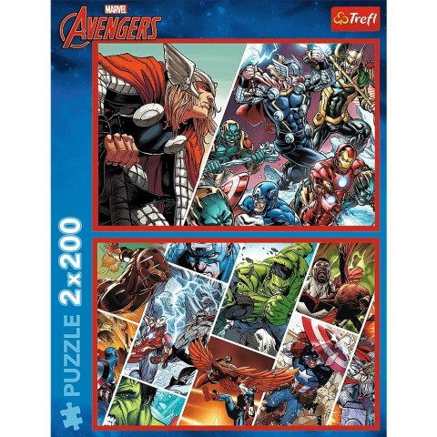 Trefl Puzzle 2x200 elementów Obrońcy świata Avengers Marvel