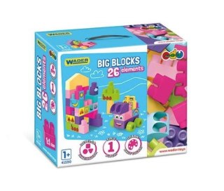 Wader Big Blocks Klocki 26 elementów różowe