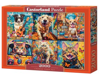 Castor Puzzle 2000 elementów Pieski Kotki Zwierzątka domowe