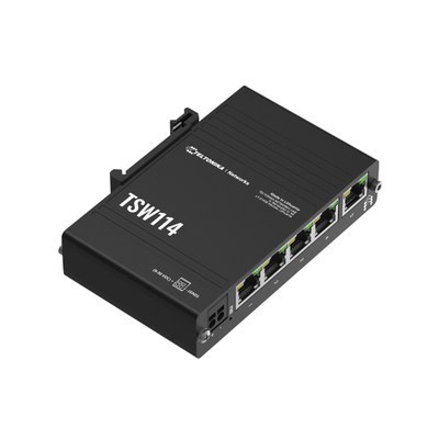 Teltonika TSW114 | Switch | 5x RJ45 1000Mb/s, szyna DIN