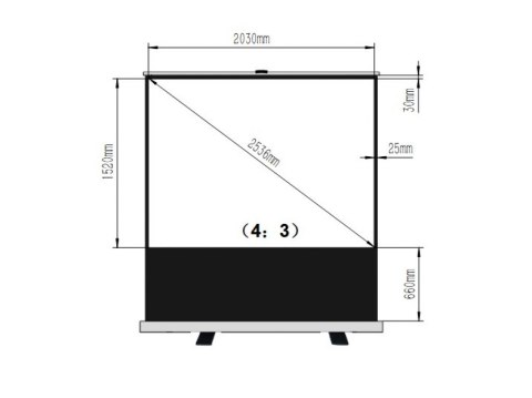 EKRAN RĘCZNY STOJĄCY 100" 152x203cm PS-100 4:3 ART