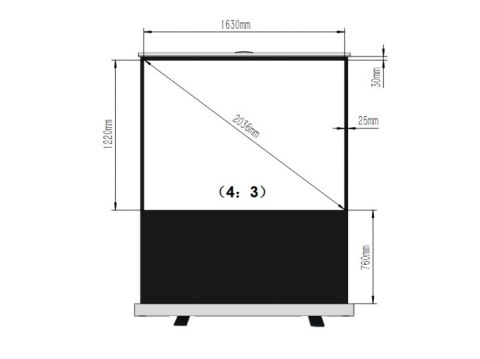 EKRAN RĘCZNY STOJĄCY 80" 123x163cm PS-80 4:3 ART