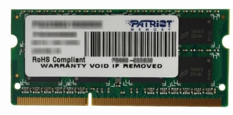 Pamięć PATRIOT (SODIMM/DDR3/4 GB/1600MHz/1.5V/11CL/SINGLE)