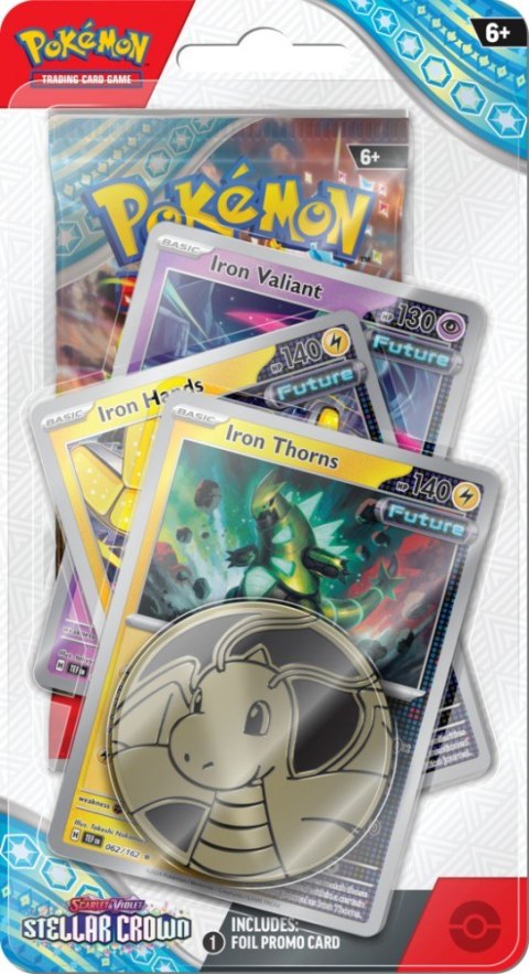 Pokemon TCG Karty Stellar Crown Premium Checklane Blister Iron Thorns