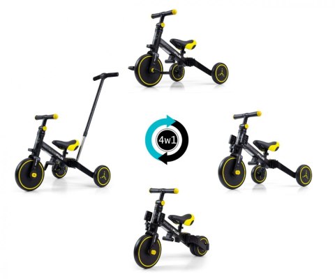 Milly Mally Rowerek Ride On - Bike 4w1 OPTIMUS PLUS Black