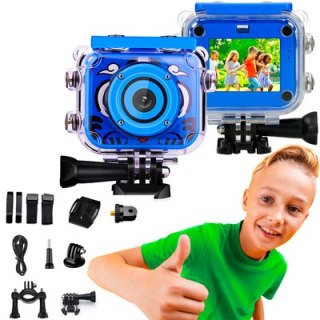 Extralink Kids Camera H18 Niebieska | Kamera | 1080P 30fps, IP68, wyświetlacz 2.0"