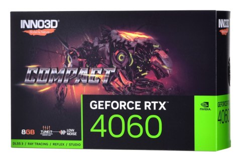 Karta graficzna INNO3D GeForce RTX 4060 COMPACT 8 GB GDDR6 (N40601-08D6-173050N)