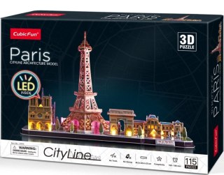 Cubic Fun Puzzle 3D LED City Line Paryż