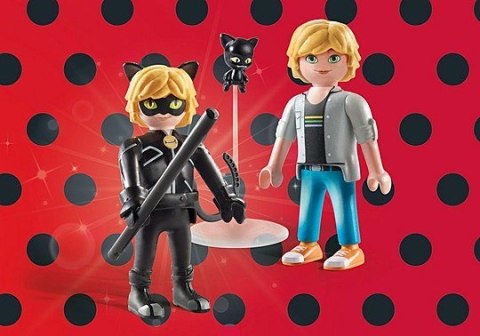 Playmobil Zestaw figurek Miraculum 71337 Adrien i Czarny Kot