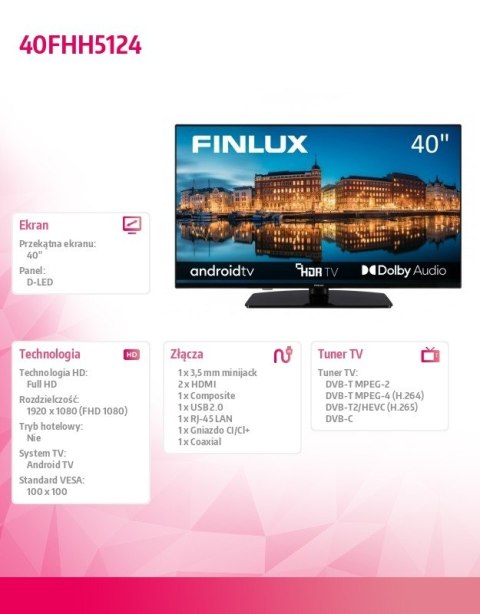 Finlux Telewizor LED 40 cali 40FHH5124