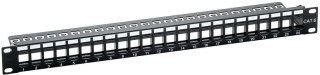 LOGILINK- Patchpanel Keystone 24-portowy, nieekranowany, czarny