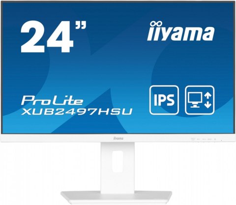 IIYAMA Monitor 24 cale XUB2497HSU-W2 IPS, HDMI, DP, 2x2W, 2xUSB, Pivot, HAS(150mm)