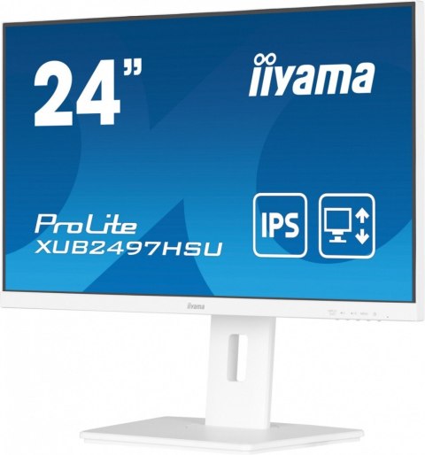 IIYAMA Monitor 24 cale XUB2497HSU-W2 IPS, HDMI, DP, 2x2W, 2xUSB, Pivot, HAS(150mm)