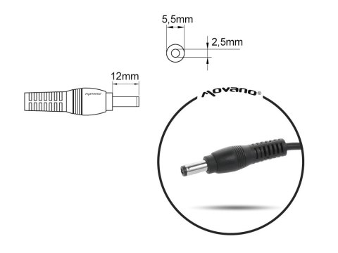 Mitsu Ładowarka/zasilacz 19v 3.95a (5.5x2.5) - Toshiba, Compaq, HP, Asus 75W