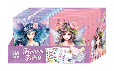 Stnux Zestaw z karteczkami, naklejkami Flower Fairy Display 12 sztuk