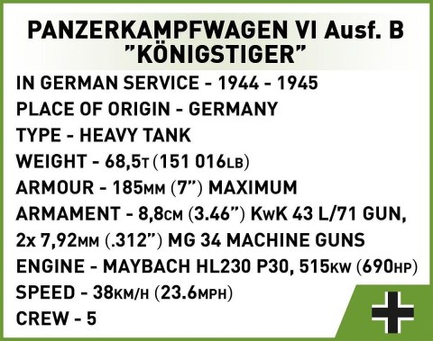 Cobi Klocki Panzer VI Ausf. B Königstiger