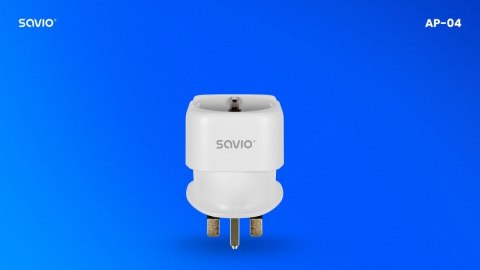 Savio Adapter podróżny, gniazdo EU - wtyk UK AP-04