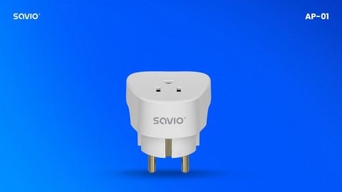 Savio Adapter podróżny, gniazdo US wtyk EU AP-01