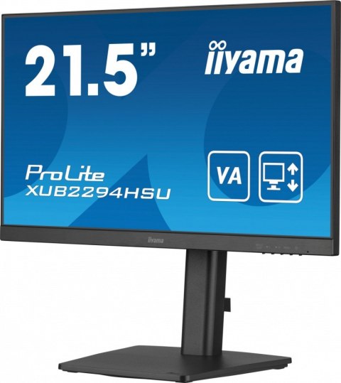 IIYAMA Monitor 21.5 cali XUB2293HSU-B7 IPS, 100Hz, Pivot, HAS(150mm), 300cd