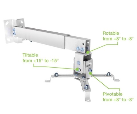 Techly Uchwyt ścienno-sufitowy do projektora 43-65cm, 20kg