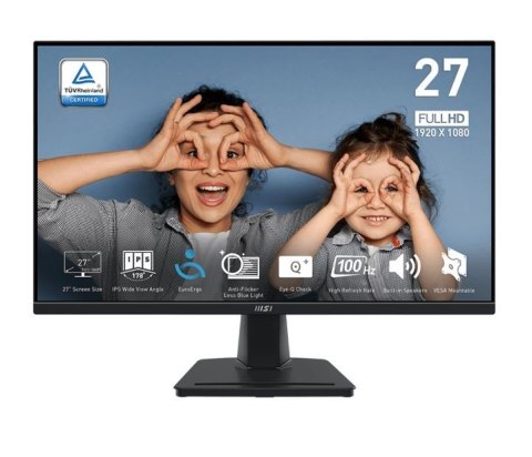 MSI Monitor PRO MP275 27 cali /LED/FHD/Flat/100Hz/Black