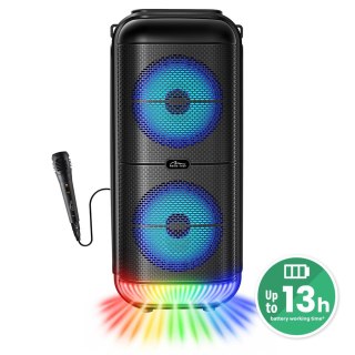 Media-Tech Głośnik BT POWER AUDIO MT3183 Karaoke/Bluetooth 5.3/FM/MP3/MicroSD/USB/AUX/Jack 6.3/USB-C/Iluminacja/RMS 50W/PMPO 900W