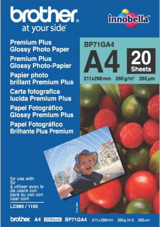 Papier BROTHER Innobella 260g A4 Błyszczący BP71GA4