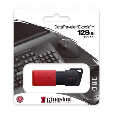 Pendrive (Pamięć USB) KINGSTON (128 GB /Czarno-czerwony )