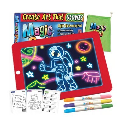 EXTRALINK NEON MAGIC PAD MAGICZNY TABLET DLA DZIECI CZERWONY