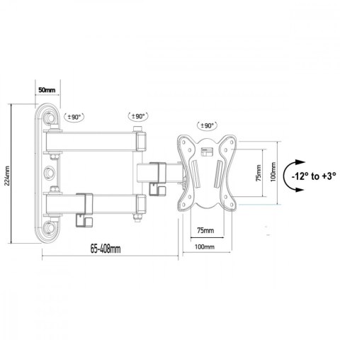 Maclean Uchwyt do TV/monitora 13-32 cale 30kg MC-417