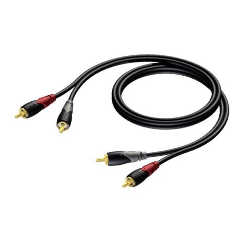 PROCAB Kabel 2x RCA/Cinch Męski - 2x RCA/Cinch Męski 0,5m - CLA800/0.5