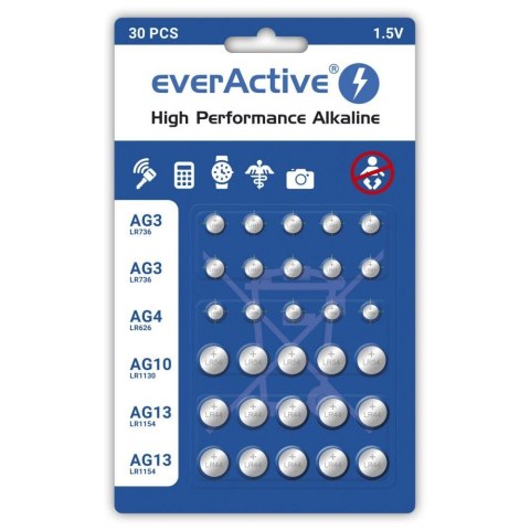 Bateria EVERACTIVE 1.5V AGMIX30BL