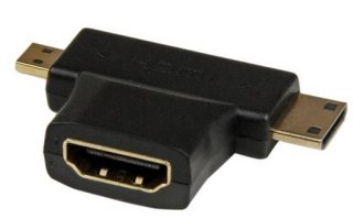 Adapter AKYGA HDMI - Mini HDMI + Micro HDMI HDMI (gniazdo) - Mini HDMI (wtyk) + Micro HDMI (wtyk) AK-AD-23