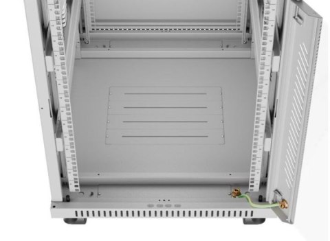 SZAFA INSTALACYJNA RACK STOJĄCA 19" 15U 600X800 SZARA DRZWI SZKLANE LCD LANBERG (FLAT PACK) V2