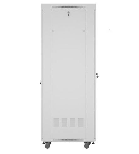 SZAFA INSTALACYJNA RACK STOJĄCA 19" 42U 600X800 SZARA DRZWI SZKLANE LCD LANBERG (FLAT PACK) V2