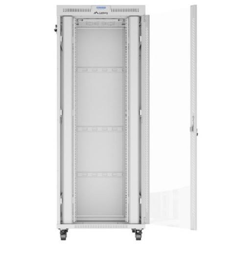 SZAFA INSTALACYJNA RACK STOJĄCA 19" 42U 800X1000 SZARA DRZWI SZKLANE LCD LANBERG (FLAT PACK) V2