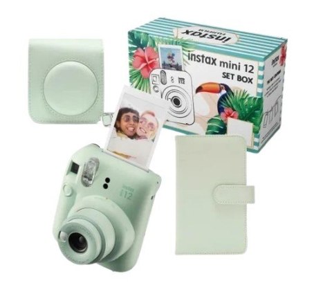 Fujifilm Aparat Instax mini 12 BIG BUNDLE (aparat + etui + album) zielony