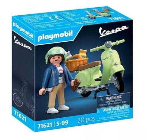 Playmobil Zestaw figurek Vespa 71621 1969 Vespa 150 Sprint Veloce, jasnozielony