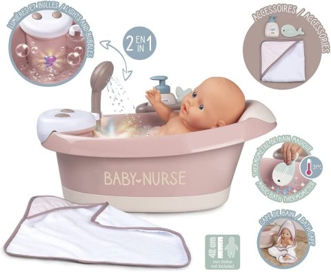 Smoby Wanienka z hydromasażem i światłem Baby Nurse