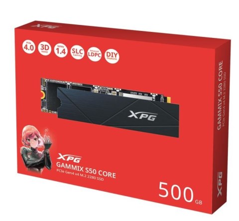 Adata Dysk SSD XPG GAMMIX S50 CORE 500G PCIe 4x4 3.5/2.2 M2