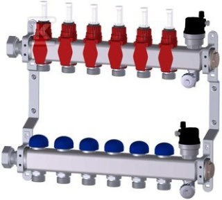 ROZDZIELACZ PREMIUM Z ROTAMETRAMI-4 OB.