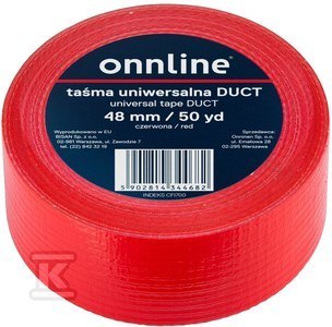 TAŚMA ONNLINE 48MM/50YD CZERWONA DUCT