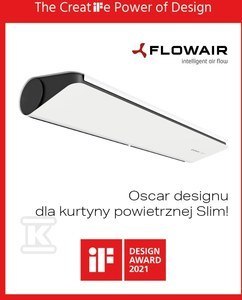 SLIM E-100 KURTYNA DRZW. ELE 1M 5KW BIA