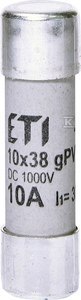 WKŁADKA CYLIND.CH10X38 GPV 10A/1000V DC